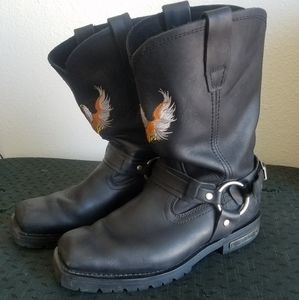 Biker boots,  Black size 9.5D